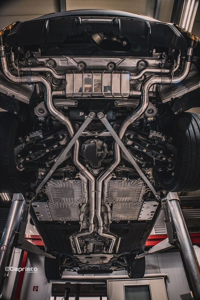 BMW XM – Valved Exhaust System with Anodized/Wicrom Tips (for OE Actuators), Mid-Pipes, and 200 Cell OPF/GPF Replacements