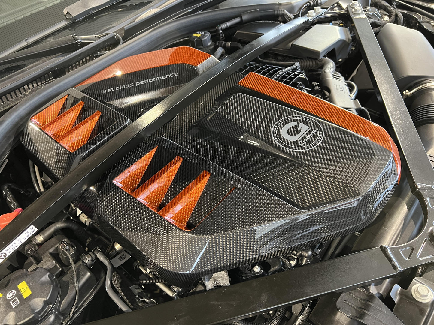 Engine Cover - GP-orange carbon - M2/M3/M4 G80/G81/G82/G87