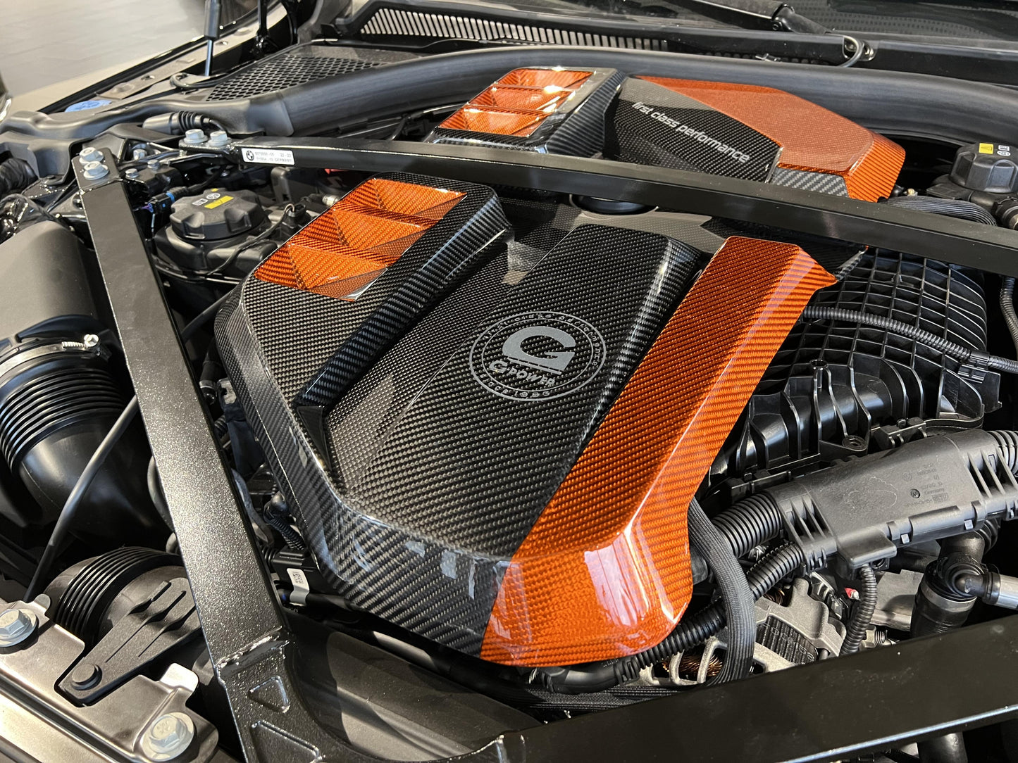 Engine Cover - GP-orange carbon - M2/M3/M4 G80/G81/G82/G87